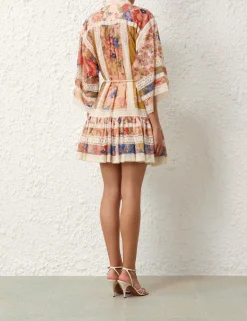 August Lace Trimmed Mini Dress