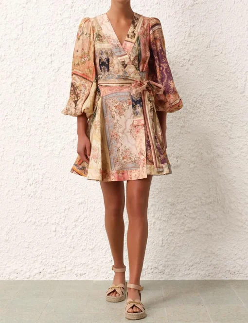 August Wrap Mini Dress