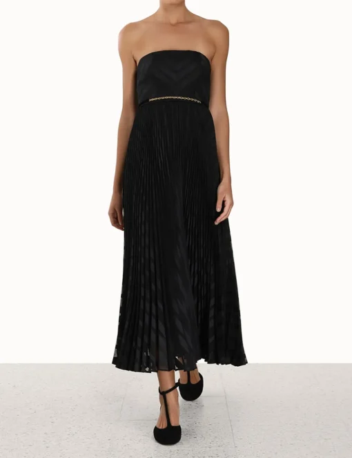 Burnout Pleated Dress