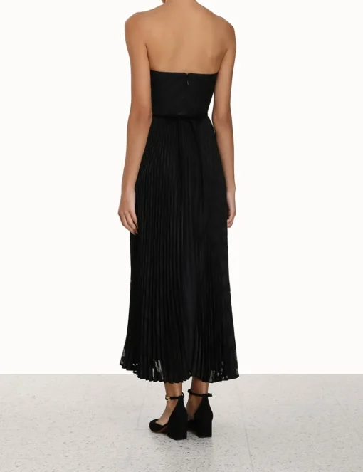 Burnout Pleated Dress