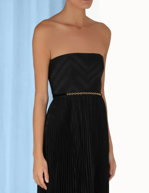 Burnout Pleated Dress