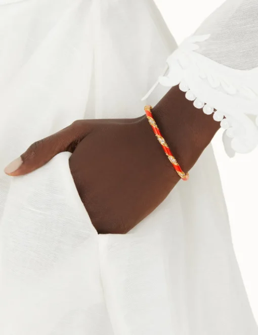 Candy Stripe Pave Cuff