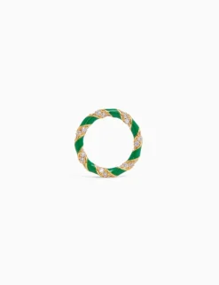 Candy Stripe Pave Ring