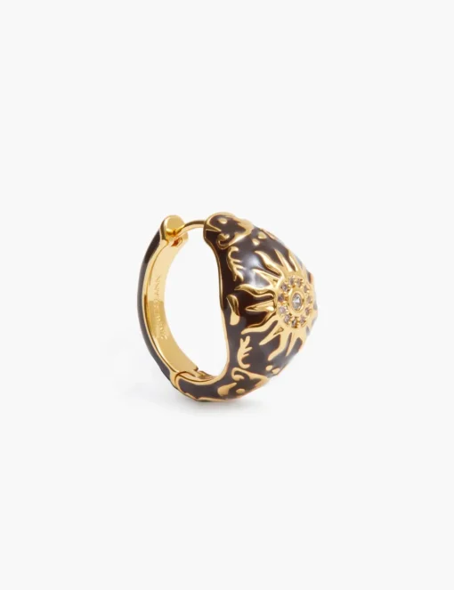 Enamel Signet Earring