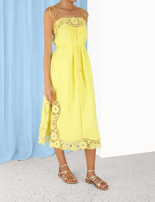Halcyon Broderie Slip Dress