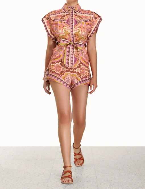 Halcyon Cuffed Playsuit