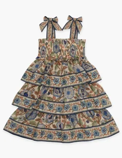 Junie Shirred Tiered Dress