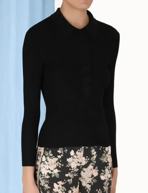 Knit Polo Top