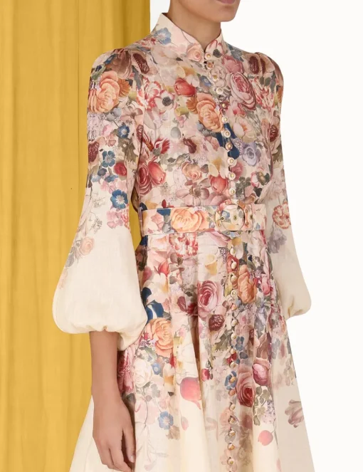 Luminosity Buttoned Midi Dress