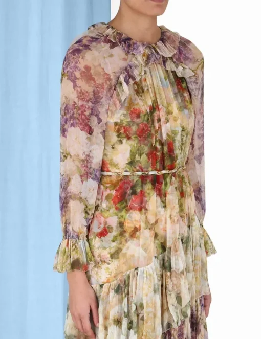 Luminosity Frill Midi Dress