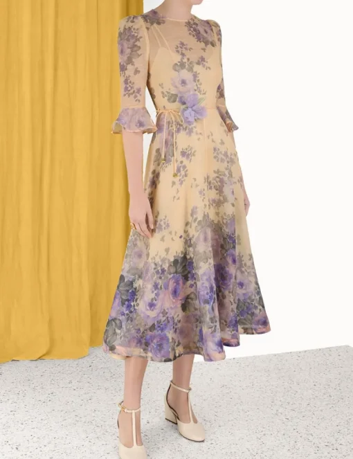 Lyrical Flare Sleeve Midi