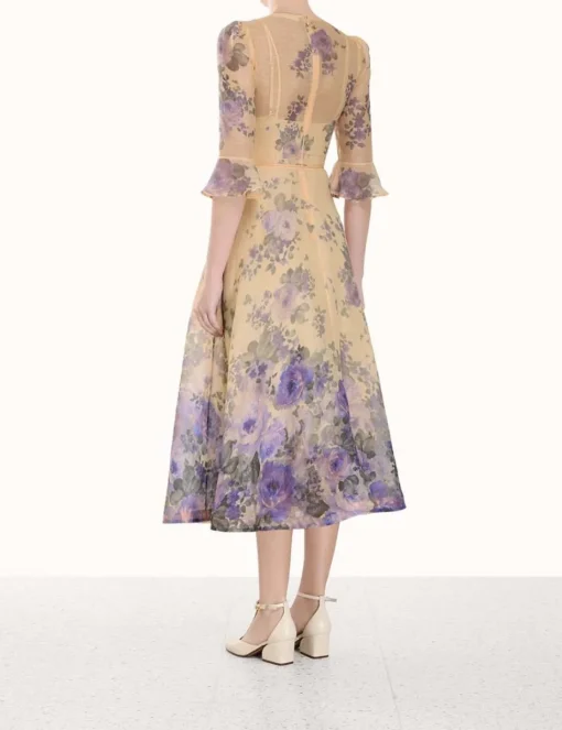 Lyrical Flare Sleeve Midi