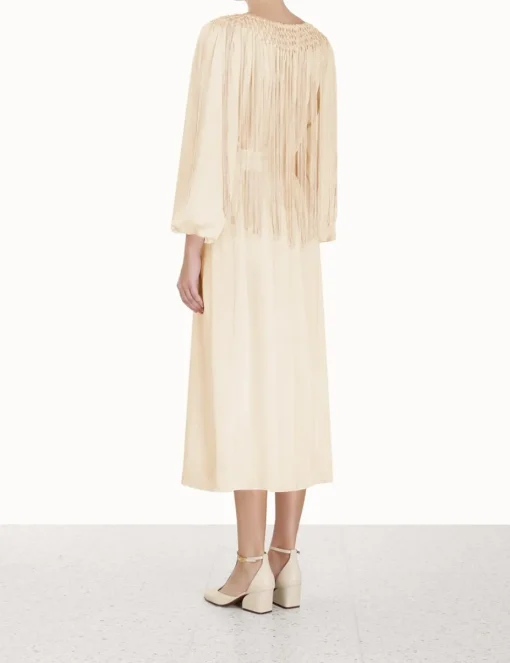 Lyrical Fringe Midi Dress
