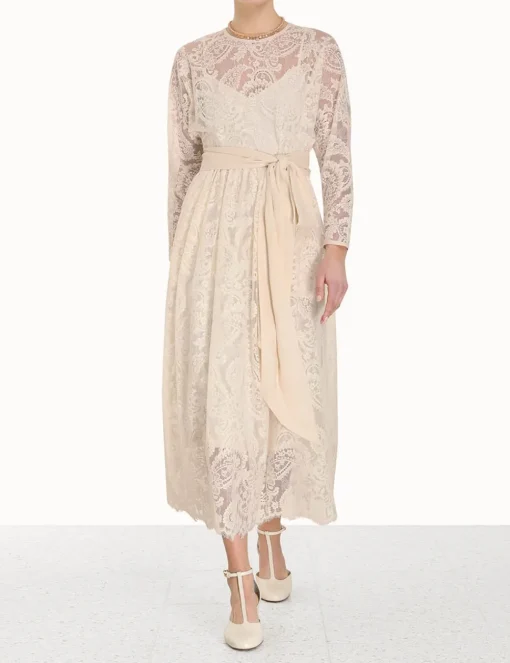 Lyrical Lace Tie Midi