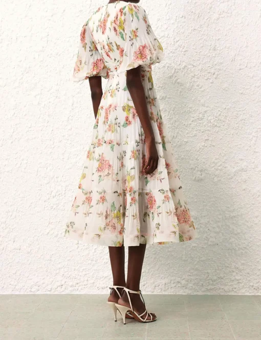 Pleated Midi Dress