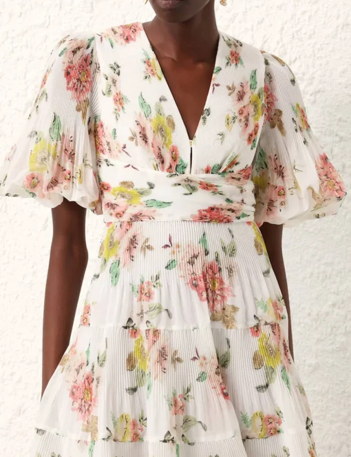 Pleated Midi Dress