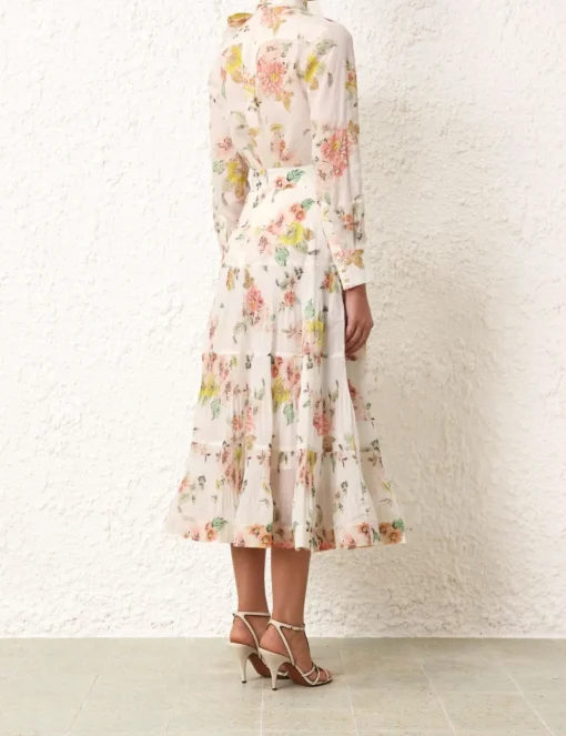 Pleated Midi Skirt
