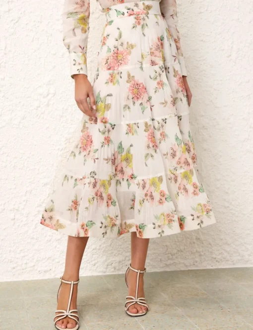 Pleated Midi Skirt