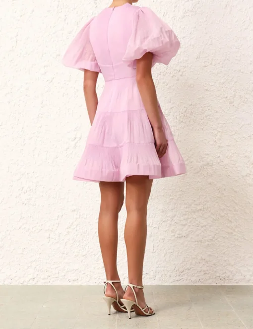 Pleated Mini Dress