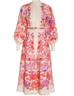Raie Billow Sleeve Midi Dress