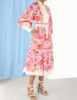 Raie Billow Sleeve Midi Dress