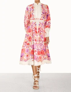 Raie Billow Sleeve Midi Dress