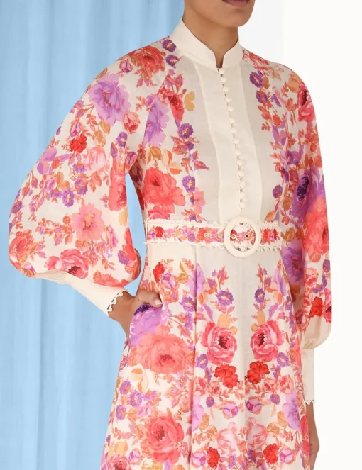 Raie Billow Sleeve Midi Dress