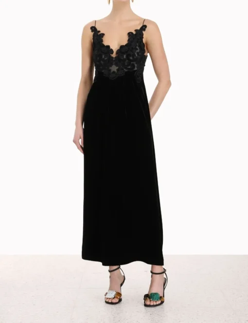 Sensory Velvet Slip Dress