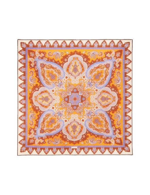 Silk Cotton Square Scarf