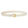 Twisted Buckle Leather Belt 30