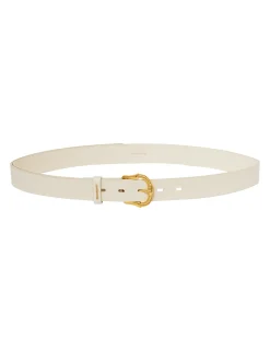 Twisted Buckle Leather Belt 30