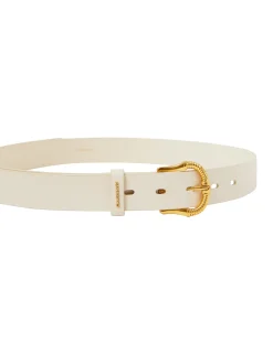 Twisted Buckle Leather Belt 30